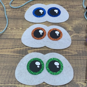 Fat Cat Felt Eyes for Amigurumi Crochet Plushies -90mm Felt Cartoon Eyes 3 Set