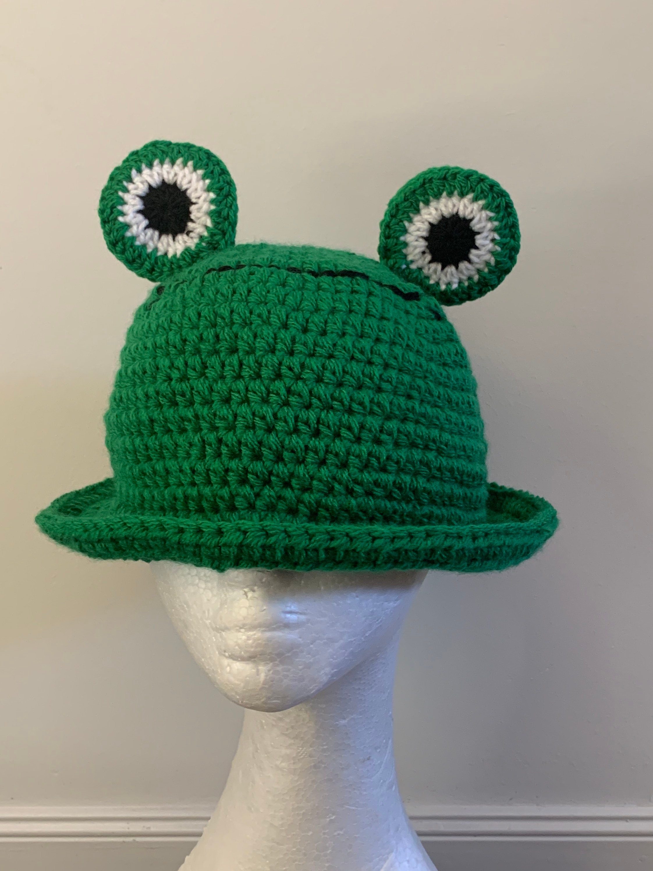 Frog Bucket Hat. Frog Hat. Crochet Bucket Hat. Cosplay Costume Etsy