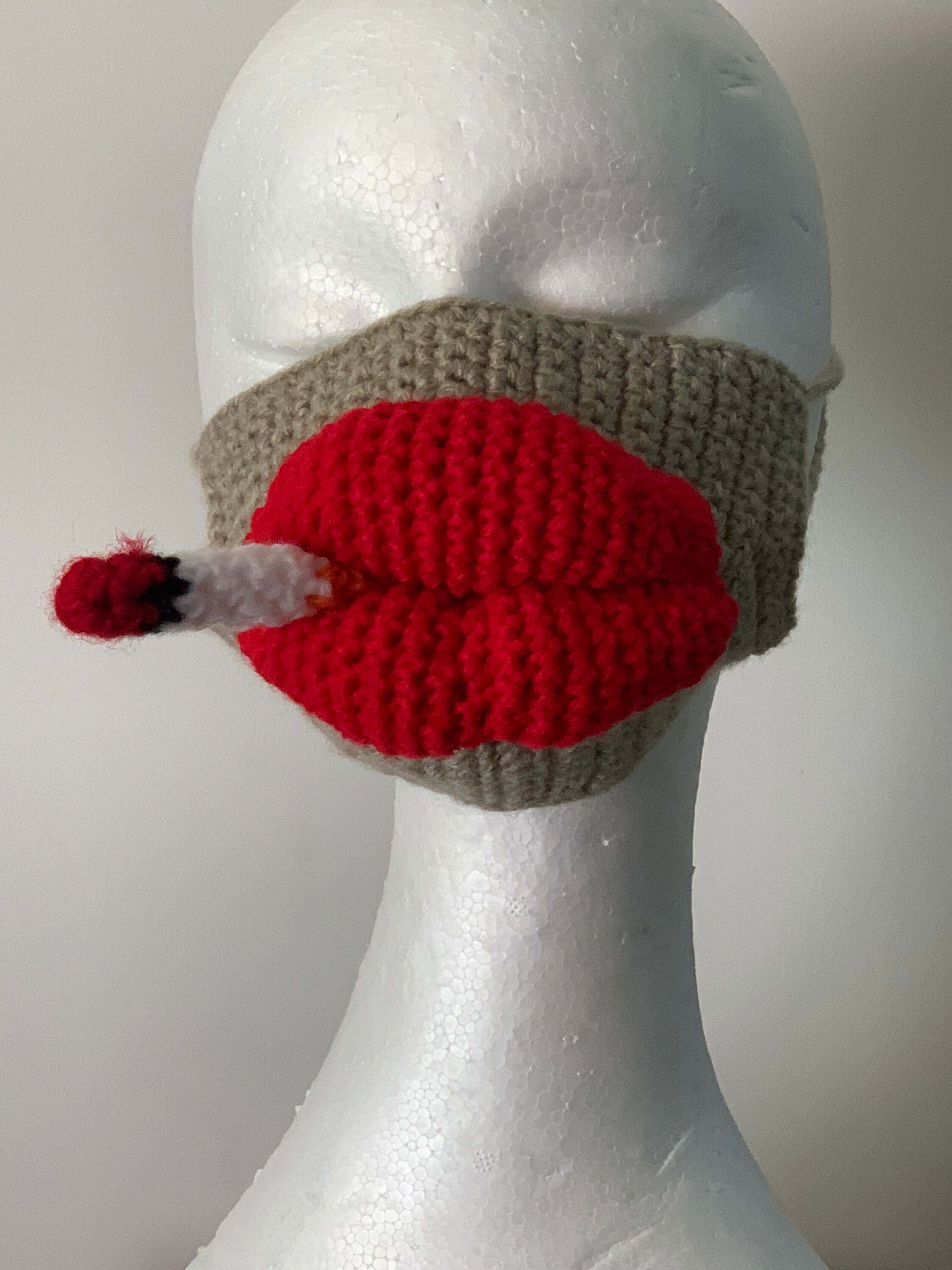 Funny Face Mask Smoking Mask Novelty Mask Art Mask Etsy