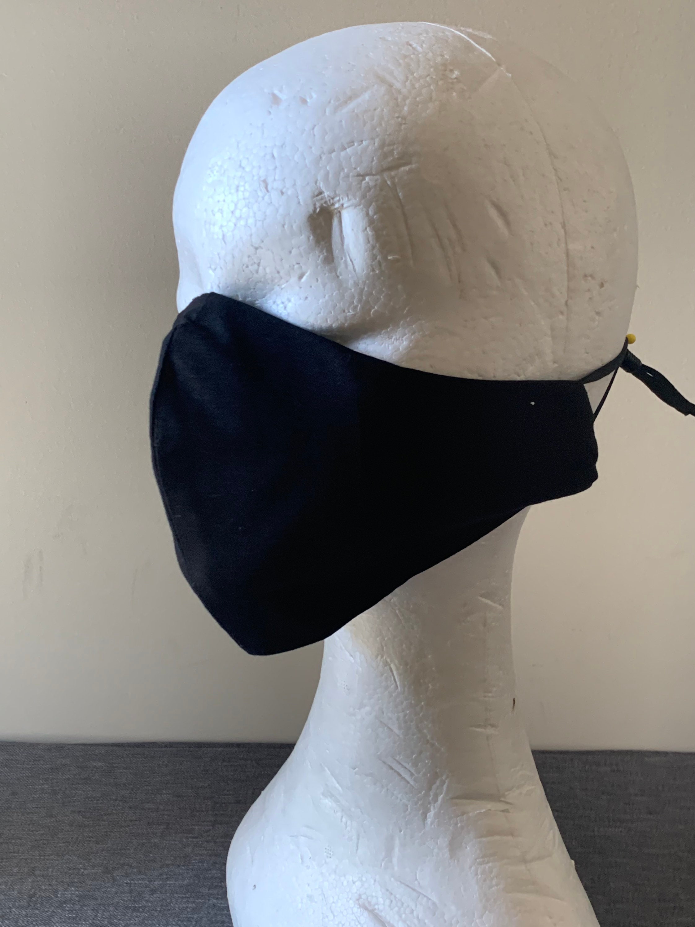 100 Cotton Australian Made Face Mask Washable Plain Black Etsy