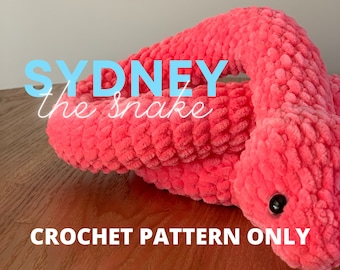 DIGITAL PATTERN - Crochet Snake PATTERN - No Sew Pattern