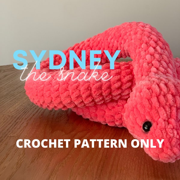 DIGITAL PATTERN - Crochet Snake PATTERN - No Sew Pattern