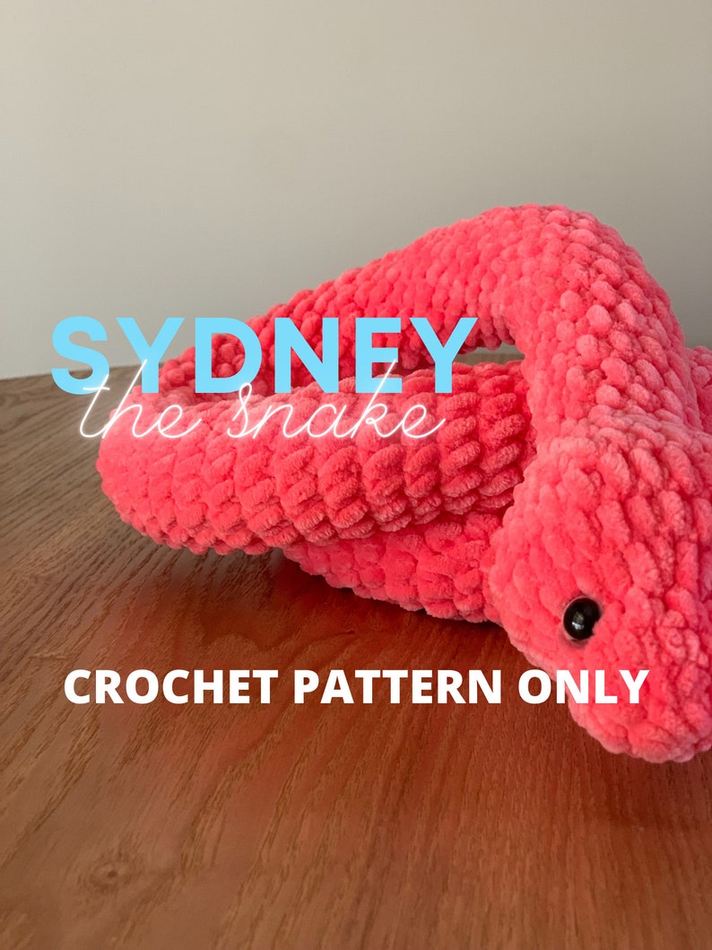 DIGITAL PATTERN Crochet Snake PATTERN No Sew Pattern zdjęcie 1