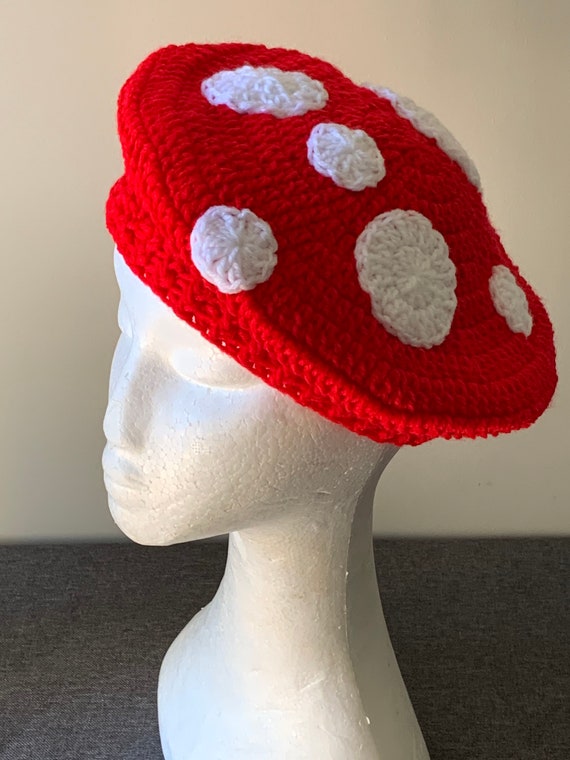 Crochet Mushroom Beret Mushroom Hat 