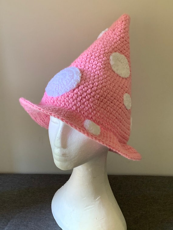 Mushroom Hat. Wizard Hat. Pink Witch 