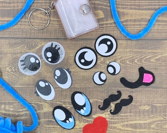 Limited Edition - Mini Felt Eye Travel Binder with 8 pairs of felt eyes an accessories for amigurumi crochet plushies