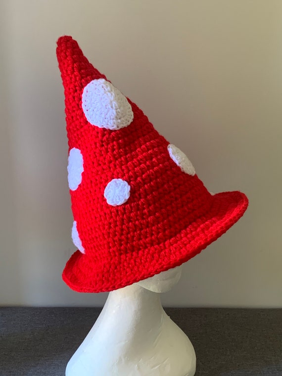 Mushroom Wizard Hat Witch Hat Red Hat 