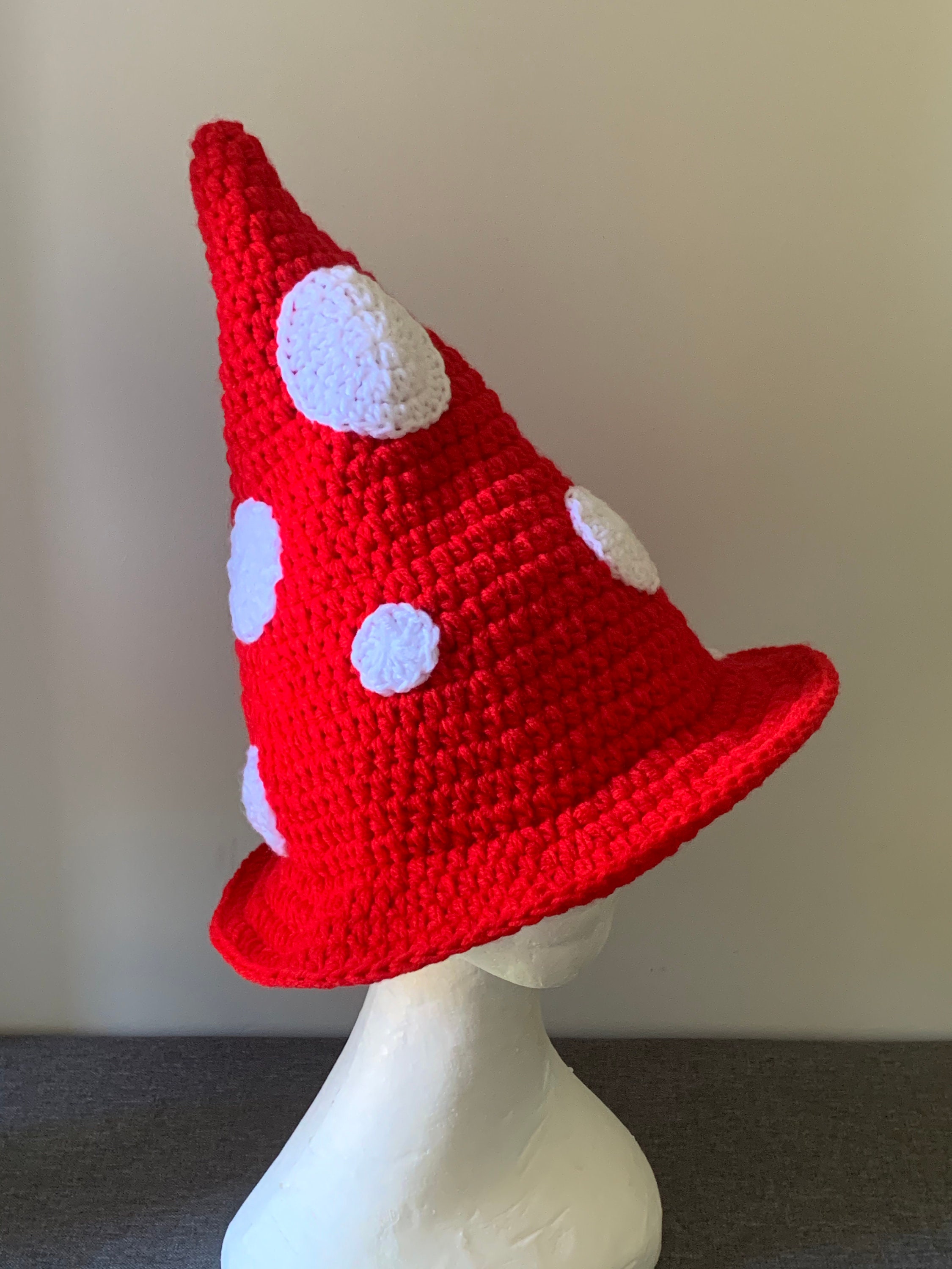 Mushroom Wizard Hat Witch Hat Red Hat Cosplay Costume | Etsy