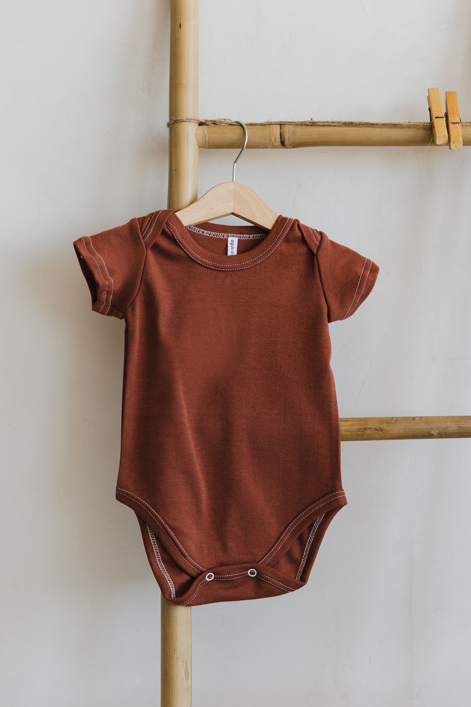 Baby Bodysuit Short sleeves neutral colors organic cotton Etsy