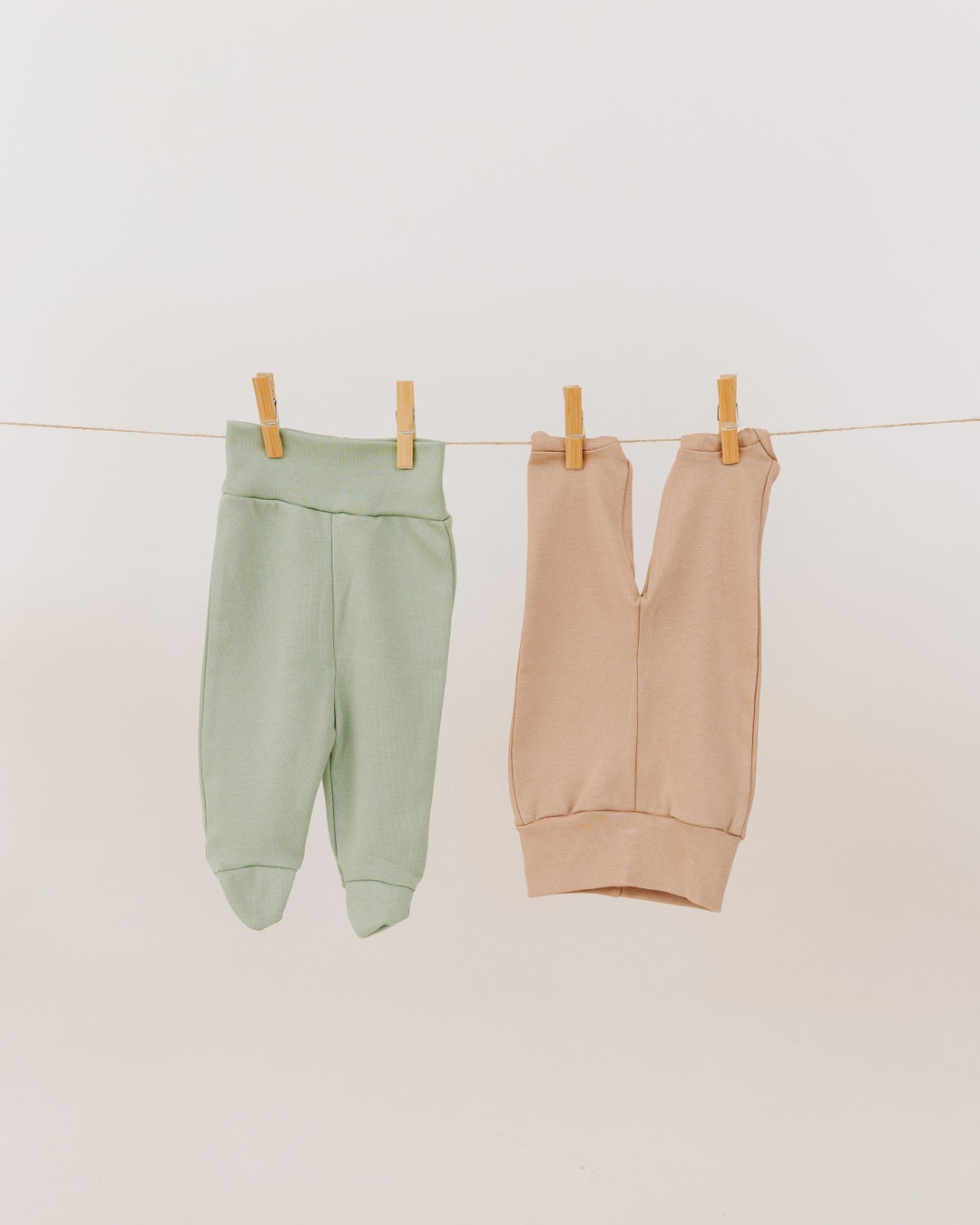 Baby Footed Pants, 100 Cotton Unisex Infant Footie Pants, Cute Gender Neutral Outfit for a