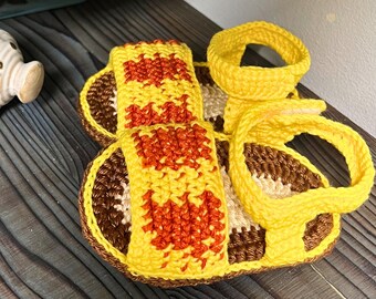 Handmade Crochet Baby Sandals for Pregnancy Announcement Baby shower gift Cute and Comfy Footwear for Infants and Newborns Baby Girl Shoes