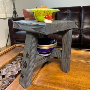 Taburete grande de madera/soporte para plantas/soporte para velas (L)