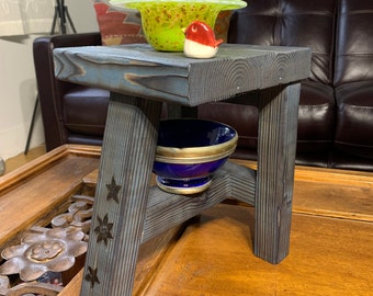 Large Wooden Stool /Plant Stand /Candles Stand (L)
