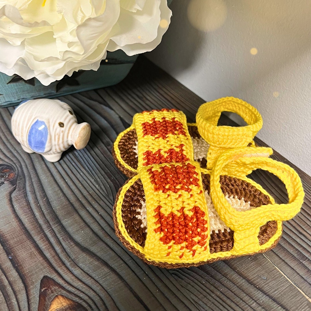 Handmade Crochet Baby Sandals for Pregnancy Announcement Baby Etsy
