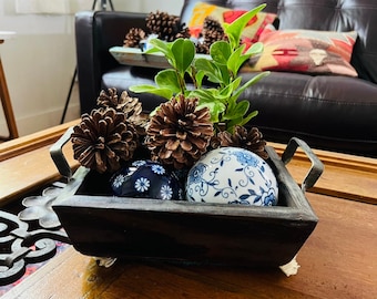 Handmade Wood Tray.  (Brown)