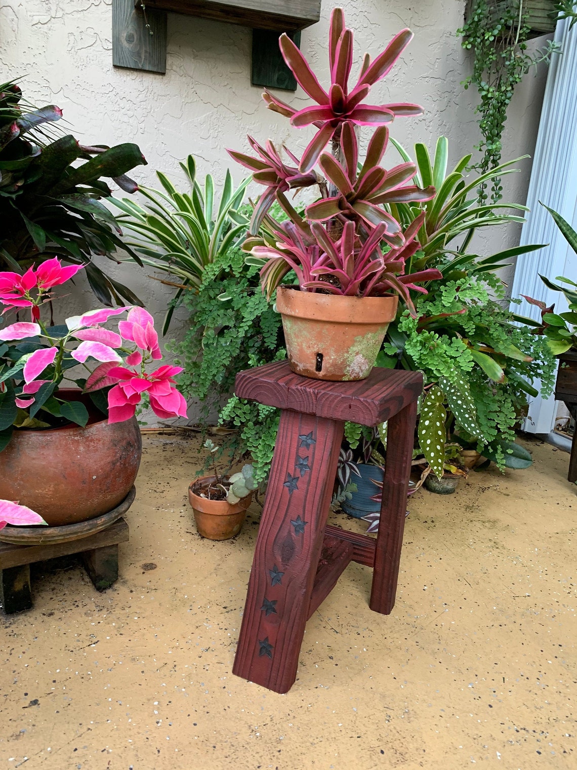 Tall Wooden Stool/ Nightstand/plant Stand/Mini Side Table