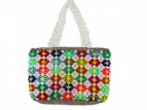 Vintage, Italian, multicolor beaded, Harry Rosenf… - image 1