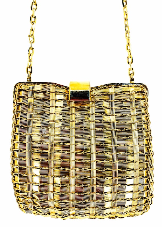 Vintage, 1960’s, gold metal, woven, Bonwit Teller,