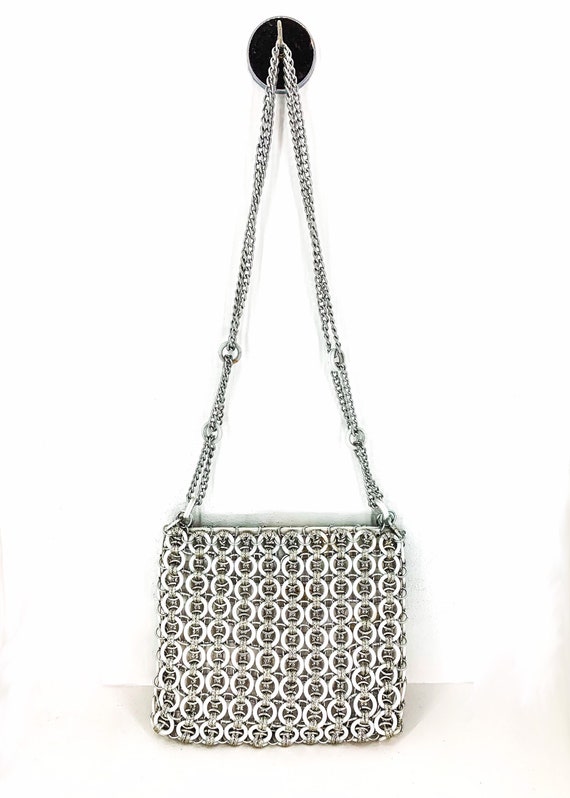 Vintage White Plastic Ring Linked and Silver Ring Linked Purse Made by Magid Etsy Canada