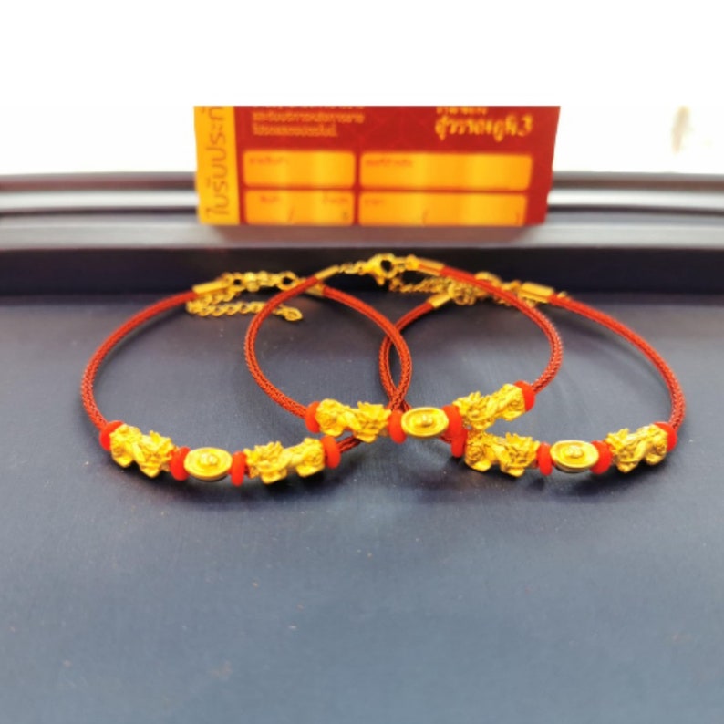 Pixiu Bracelet Singapore 24k Yellow Gold 3d 24k Yellow Gold Etsy