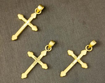 24k Gold Cross - Etsy
