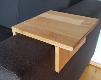 Armrest tray, sofa tray, sofa tray made of oak