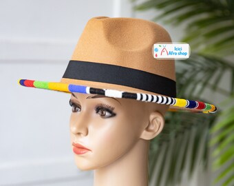 RIM Beaded Fedora hat |Fedora fashion| Summer hats| Colorful Fedoras| Beaded hats| Gifts for women