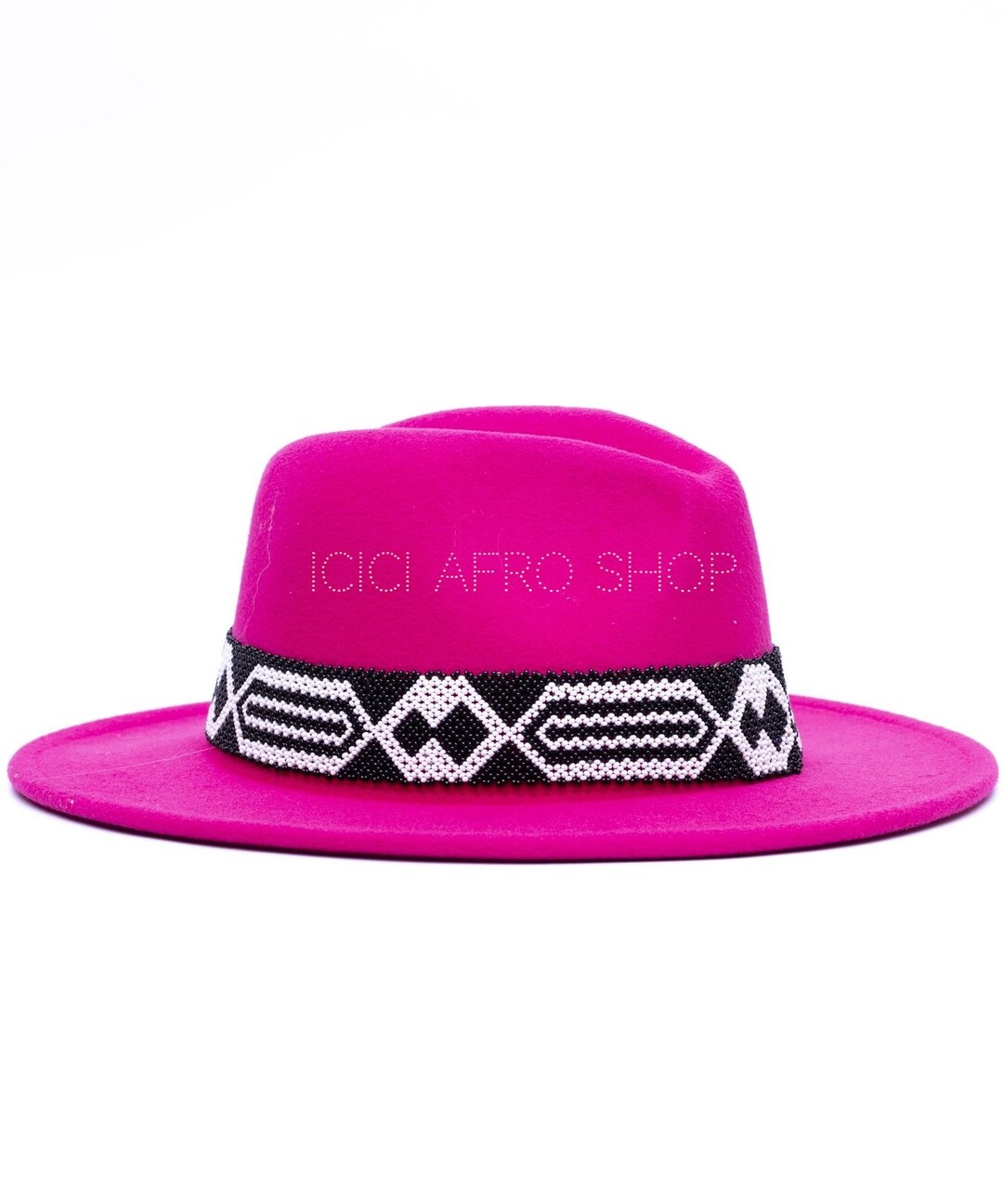 Band Beaded Pink Fedora Fedora Beaded Fedora Beaded Hat Women Gifts Etsy