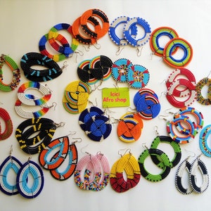 25 Pairs | Wholesale Earrings | Maasai Earrings | Beaded Earrings | Zulu Jewelry