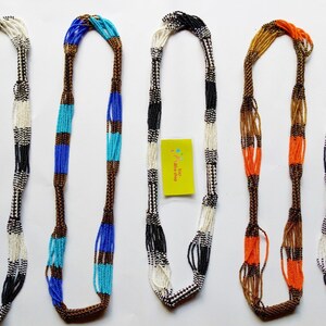 5 Wholesale Zulu Necklaces | Beaded Jewelry |Handmade|Beaded Necklace|Multi Color |Zulu Necklace|Maasai Necklace |Adjustable|Zulu Necklace