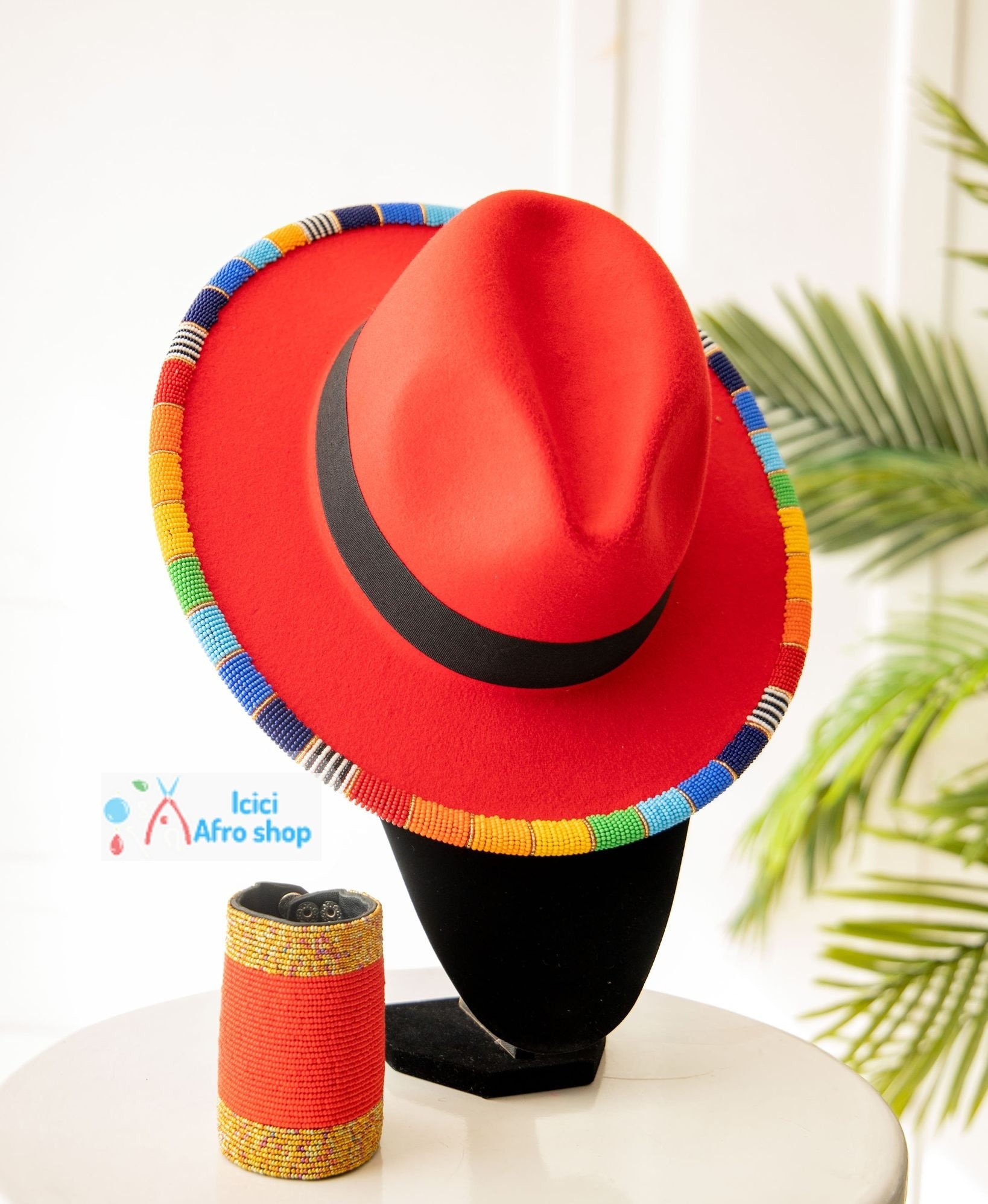 Matching Set Fedora \u0026 Beaded Leather 