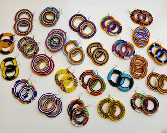 25 Pairs | Wholesale Earrings | Maasai Earrings | Beaded Earrings | Zulu Jewelry