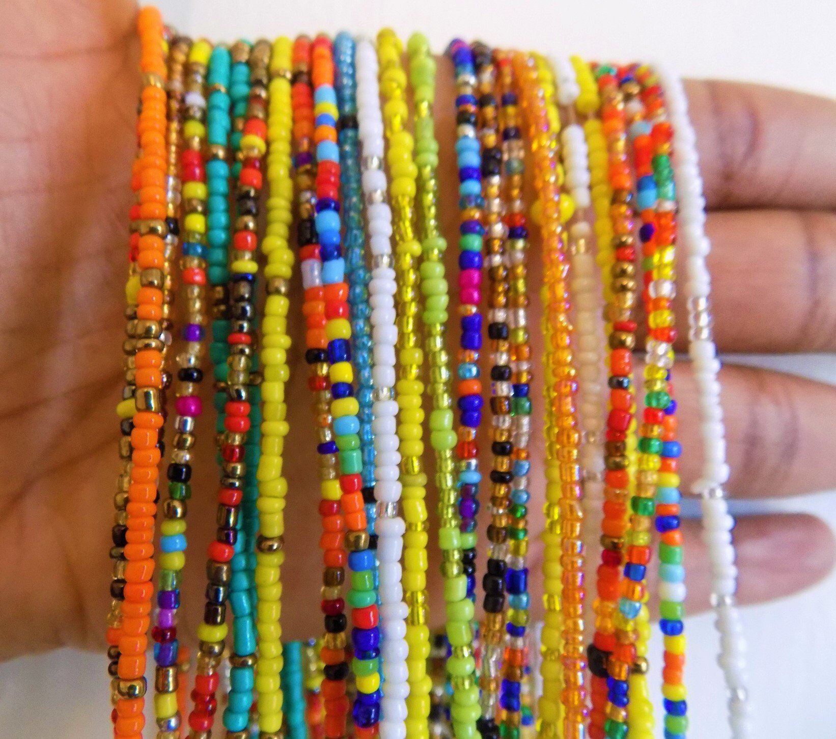 24 Mixed Waist Beads Waist Beads Clasp Waist Beads Belly Etsy