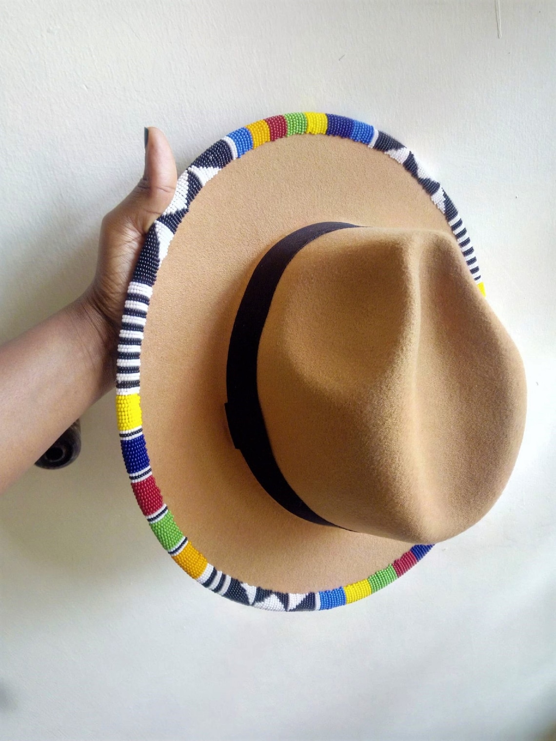 RIM Beaded Fedora Hat fedora Fashion Summer Hats Colorful Etsy