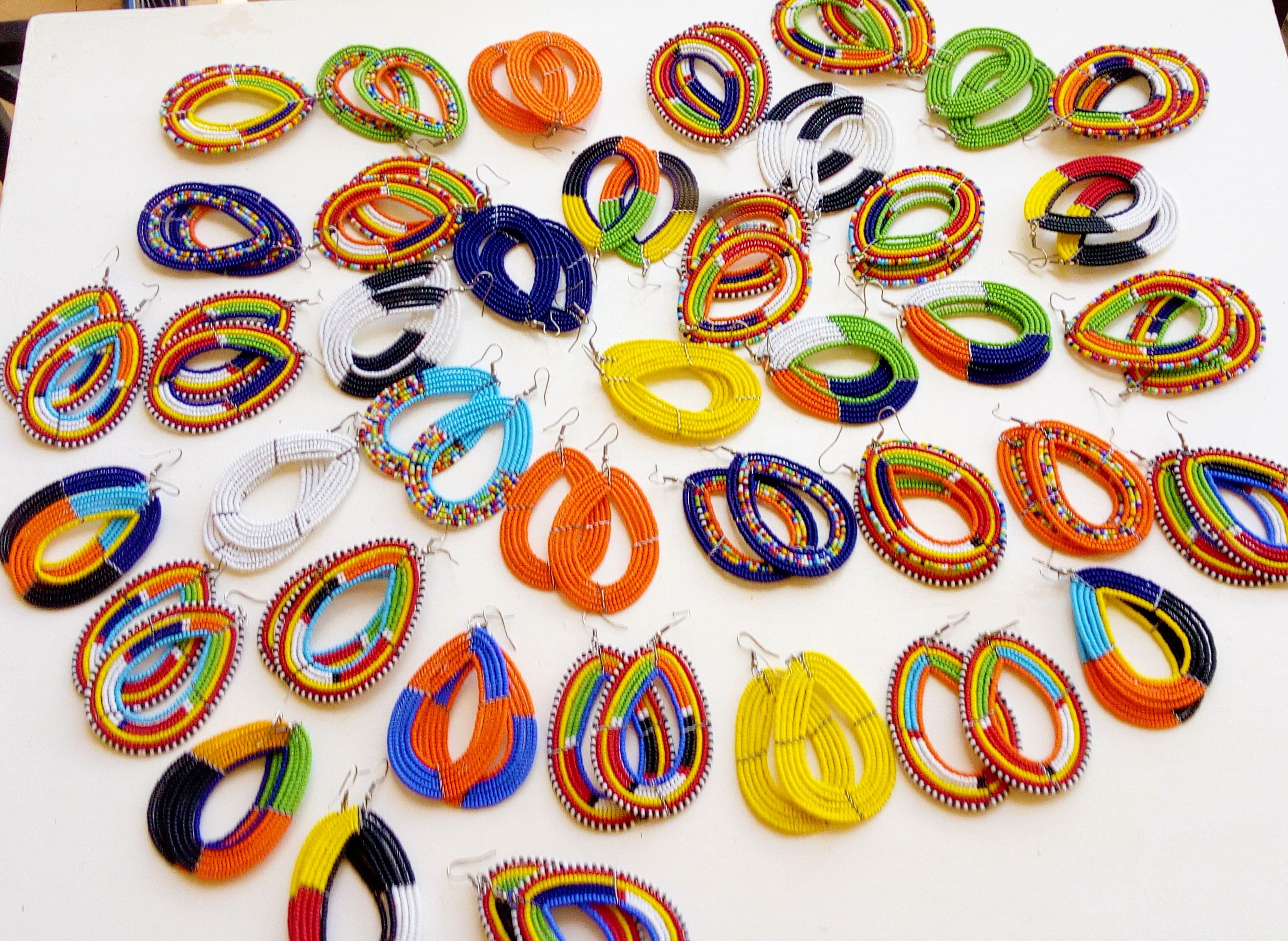 40 Pairs Earrings Wholesale Earrings Maasai Earrings Etsy