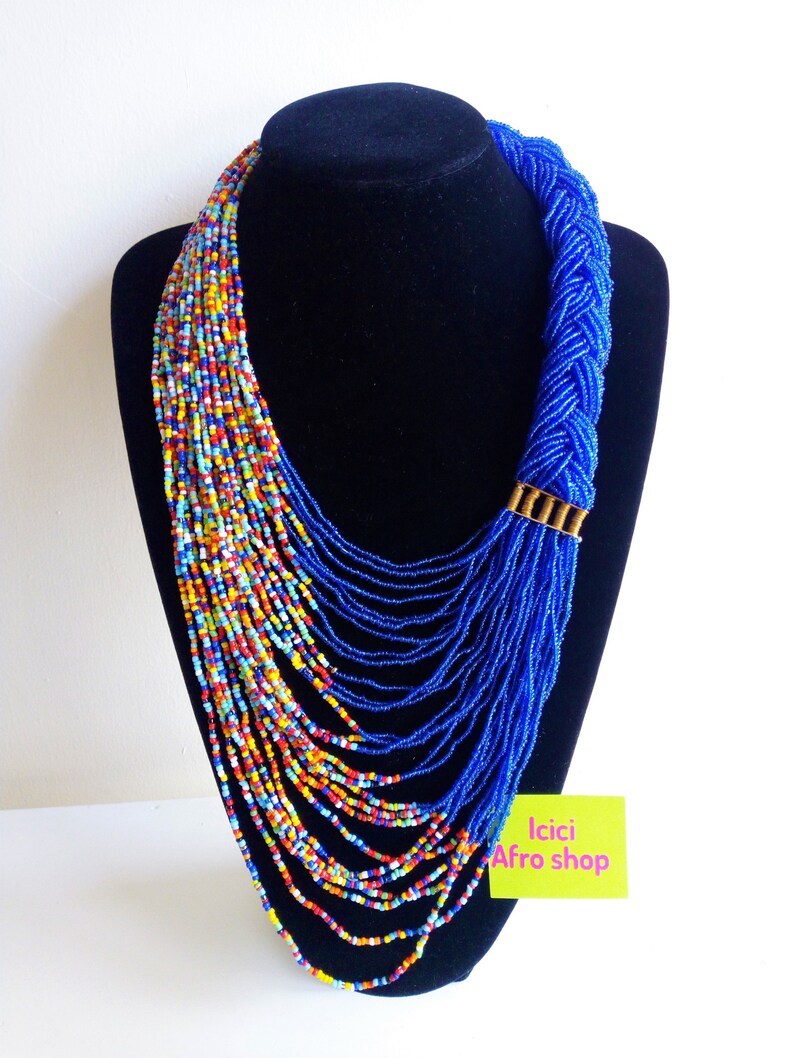 Beaded necklaceHandmade Multi Color African Necklace Etsy