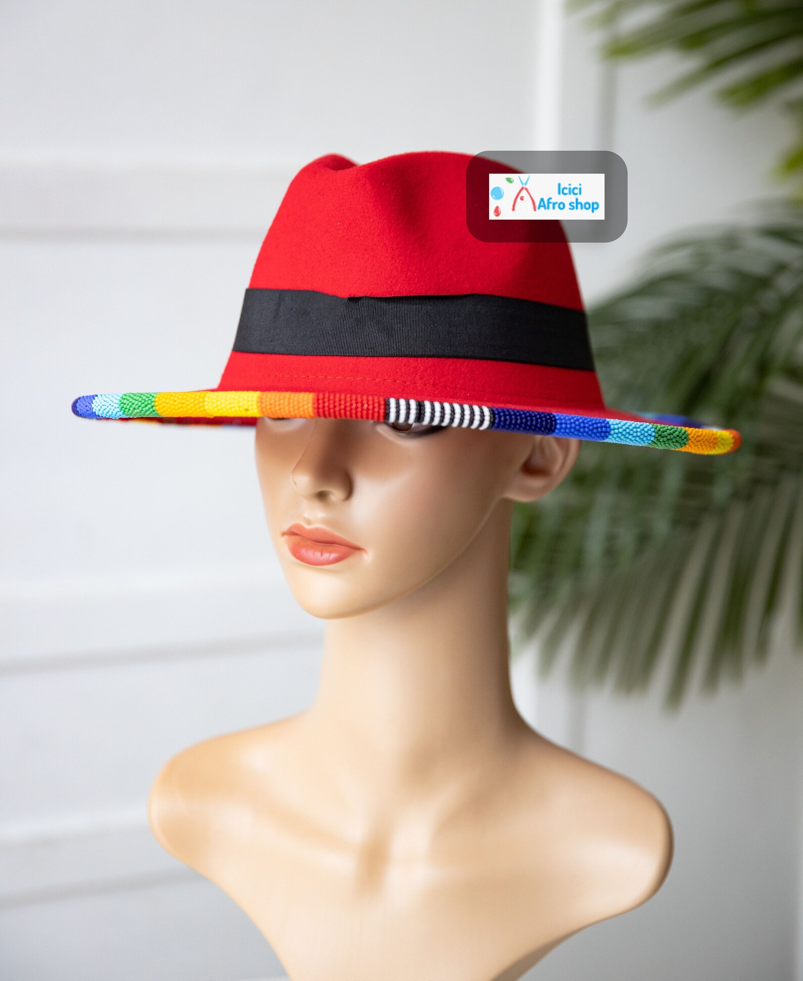 RIM Beaded Fedora Hat fedora Fashioncolorful Fedorasbeaded - Etsy