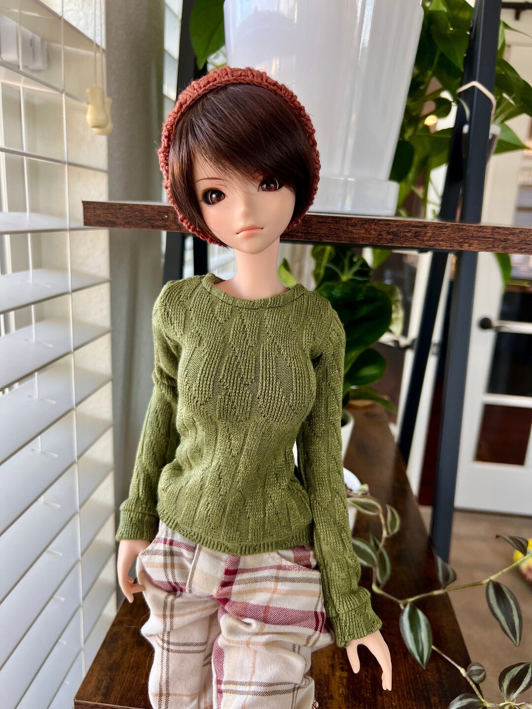 Warm Turtleneck Sweater for Smartdoll, gray for Smart doli, 1/3 bjd