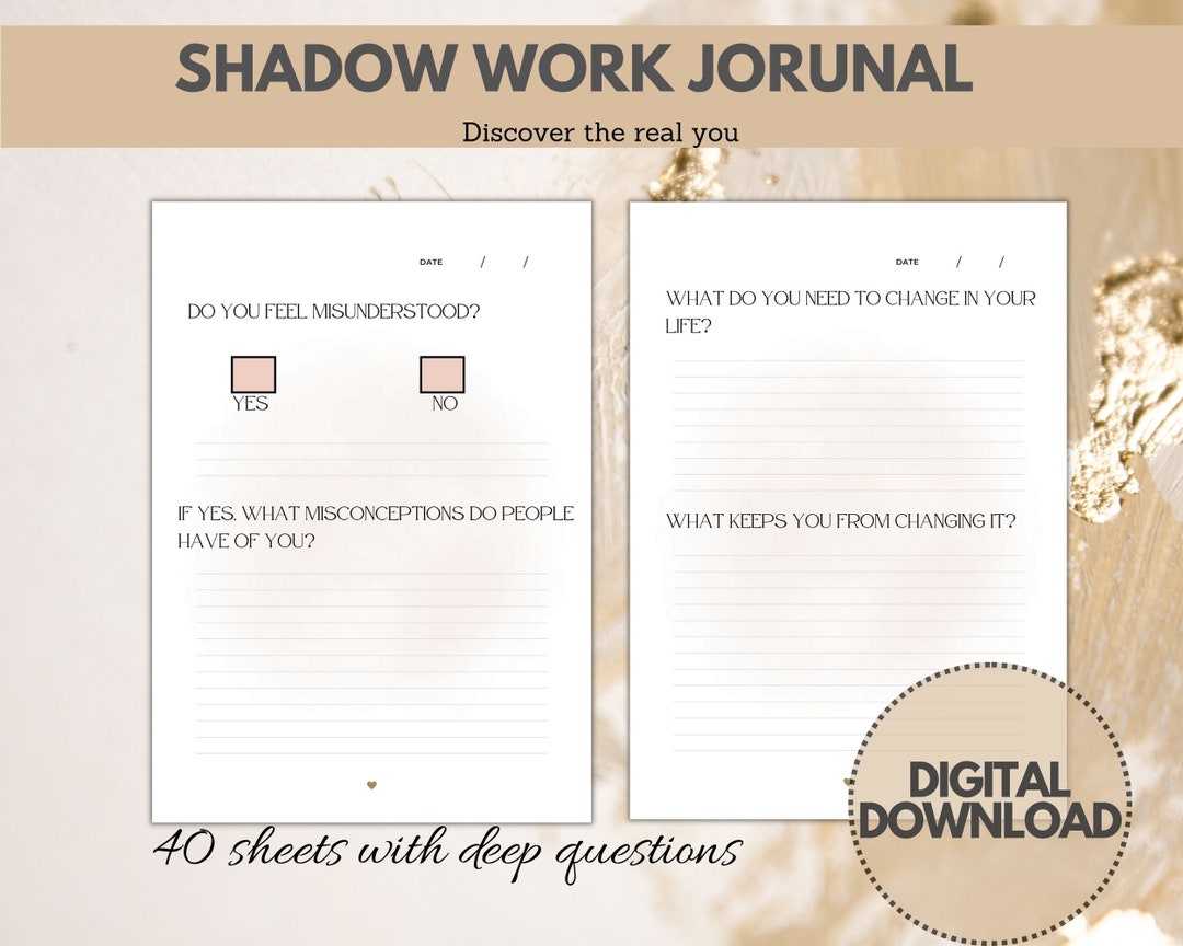 Shadow Work Journal (40 Seiten), heile your inner kind, Digital ...
