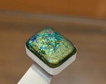 Algol  - Holographic/Colourshifter Flakes Handmade Shimmer Watercolour Quarter  Pan - Super glittery Paints