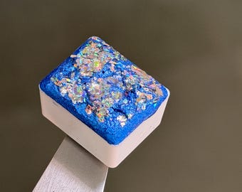 Atlantis - Holographic/Colourshifter Flakes Handmade Shimmer Watercolour Half Pan - Super glittery Paints