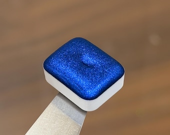 Aasmani Deep Blue Watercolour Paint – Extra Sparkly Metallic Pan (1.5ML)