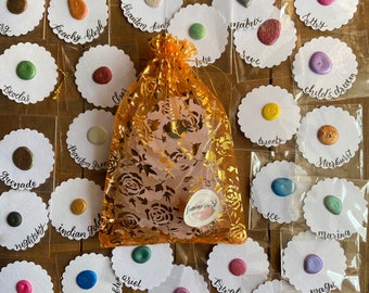 EXTRA LARGE dot pack - 27 shimmer handmade watercolour dot cards