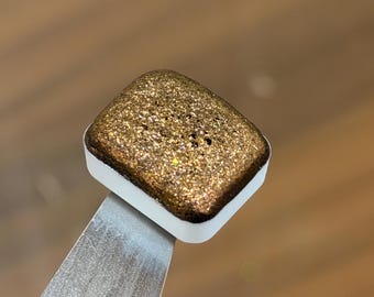 Bhuro 2.0  - Chrome Coffee watercolour Paint | Extra Sparkly Handmade Watercolours ! Brown Metallic Watercolour