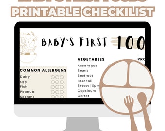 Baby’s First 100 Foods Printable Checklist