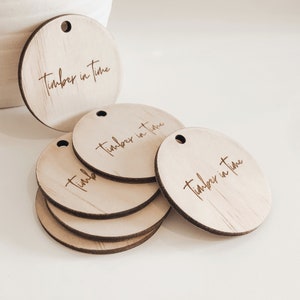 Wooden Circle Logo and Gift Tag Discs