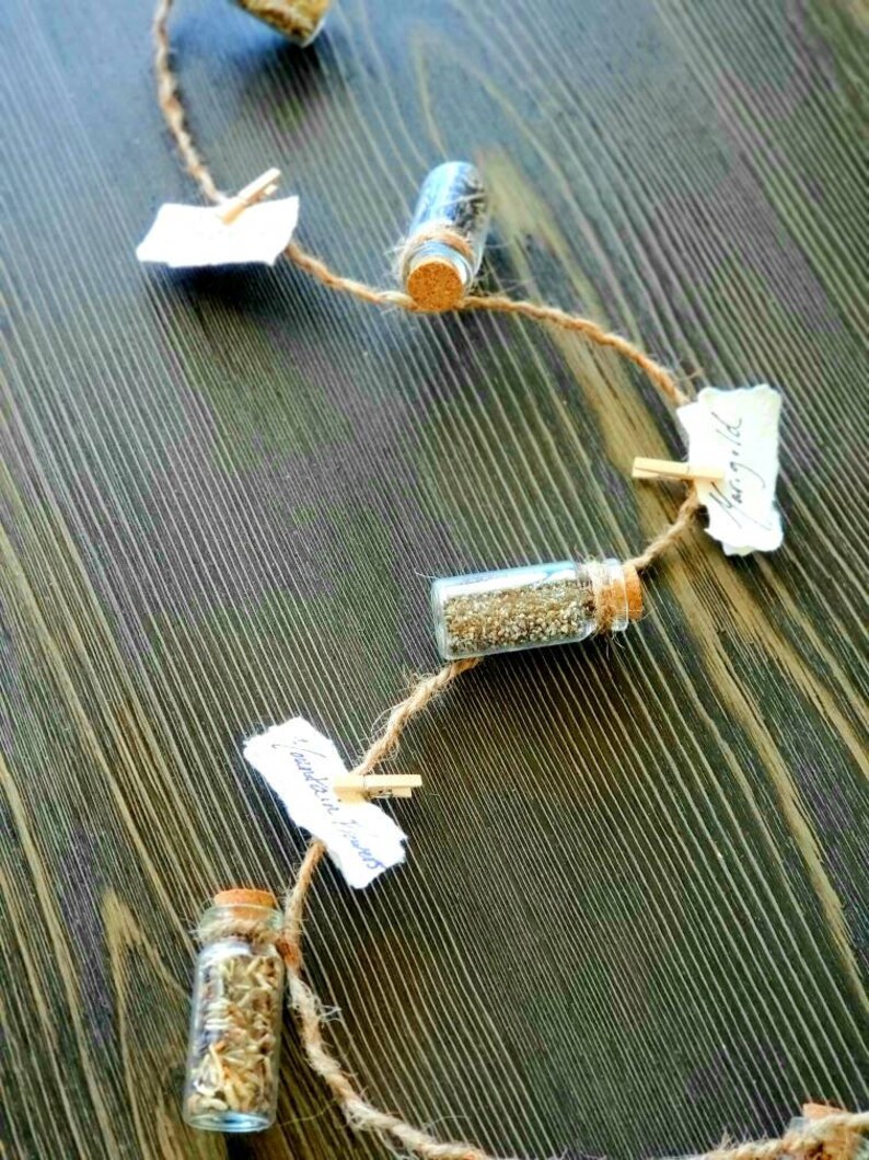 Copper Wire & Jute Glass Bottle Garland String of Corked Etsy