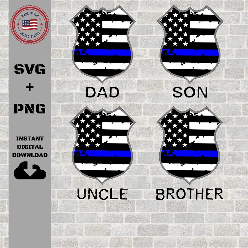 Download Father's day bundle svg thin blue line svg blue lives | Etsy