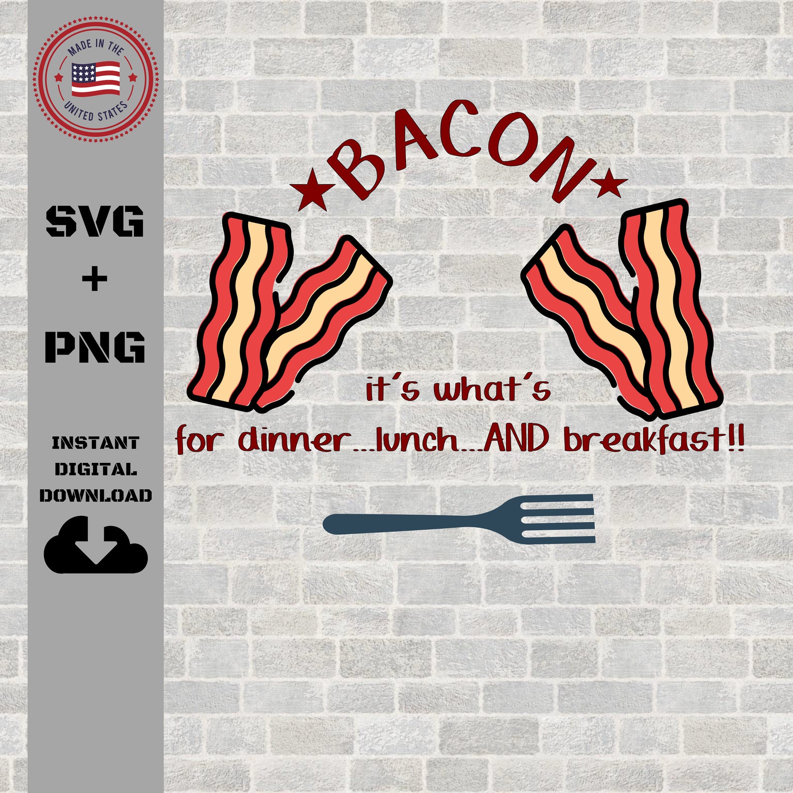 Father's Day Svg Bacon Svg Bacon Love Bacon Quote - Etsy