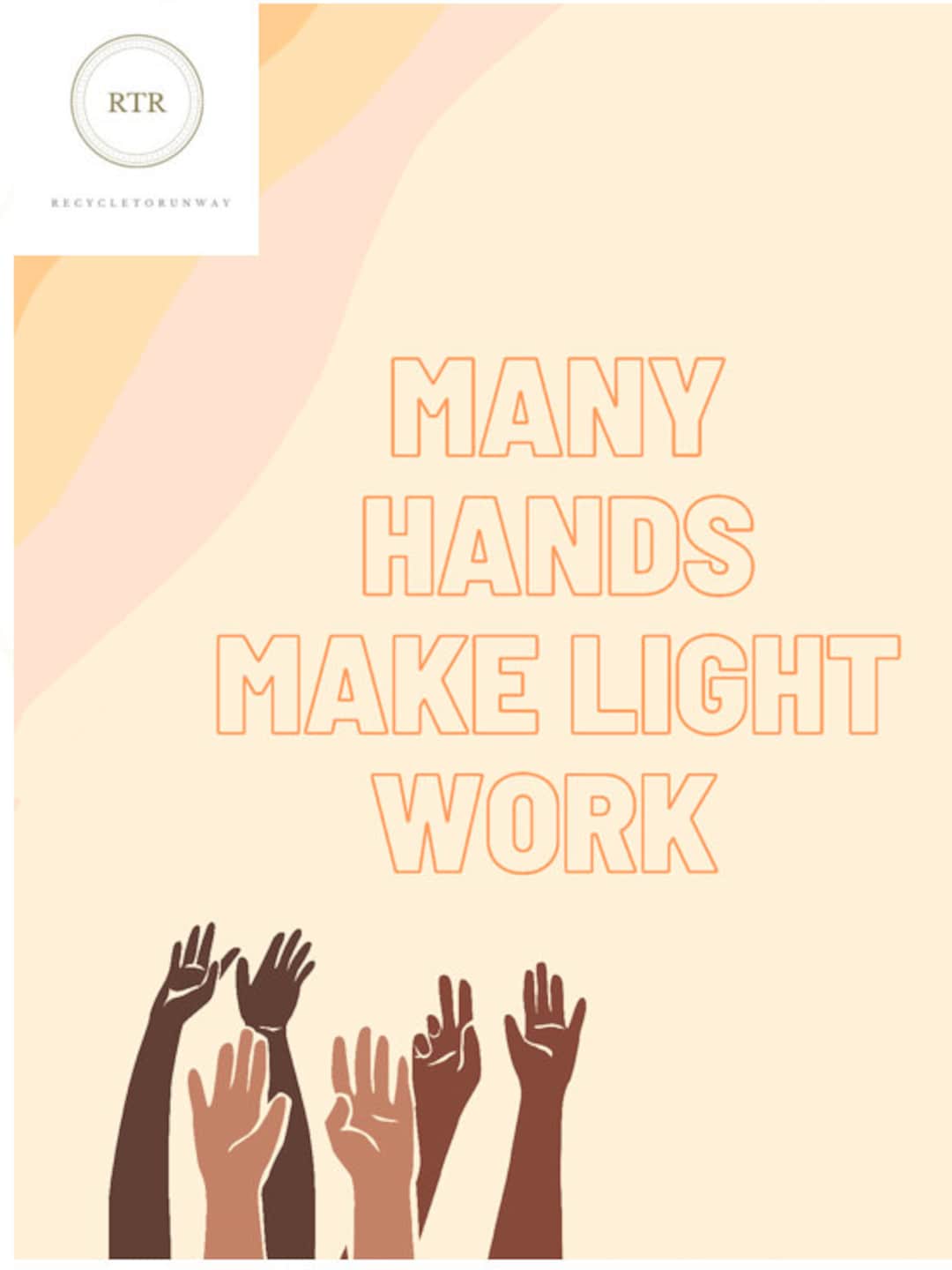 Many Hands Make Light Work Graphic Etsy